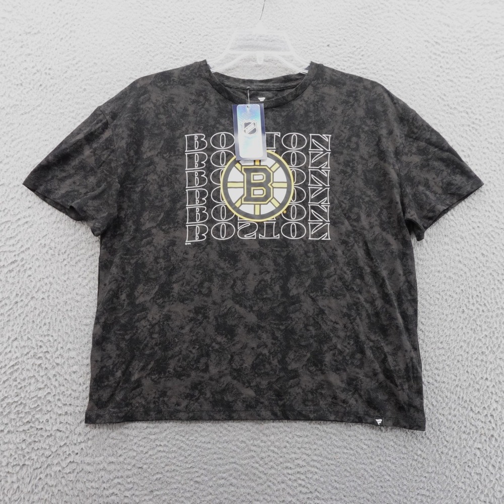 Fanatics Boston Bruins Tee Shirt Large Black Mens NHL Graphic Tee NWT